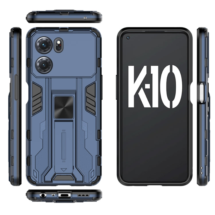 For OPPO K10 5G Supersonic PC + TPU Shock-proof Protective Phone Case with Holder