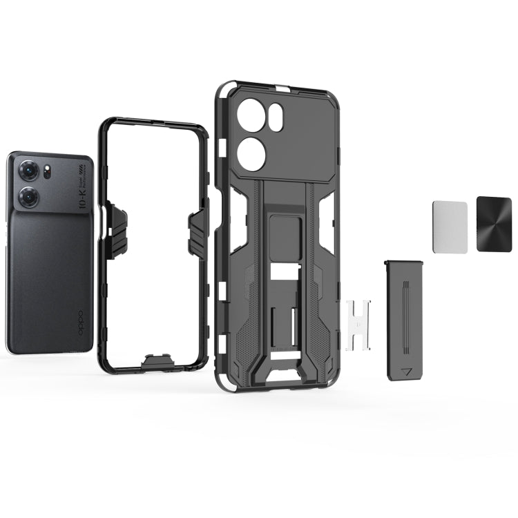 For OPPO K10 5G Supersonic PC + TPU Shock-proof Protective Phone Case with Holder