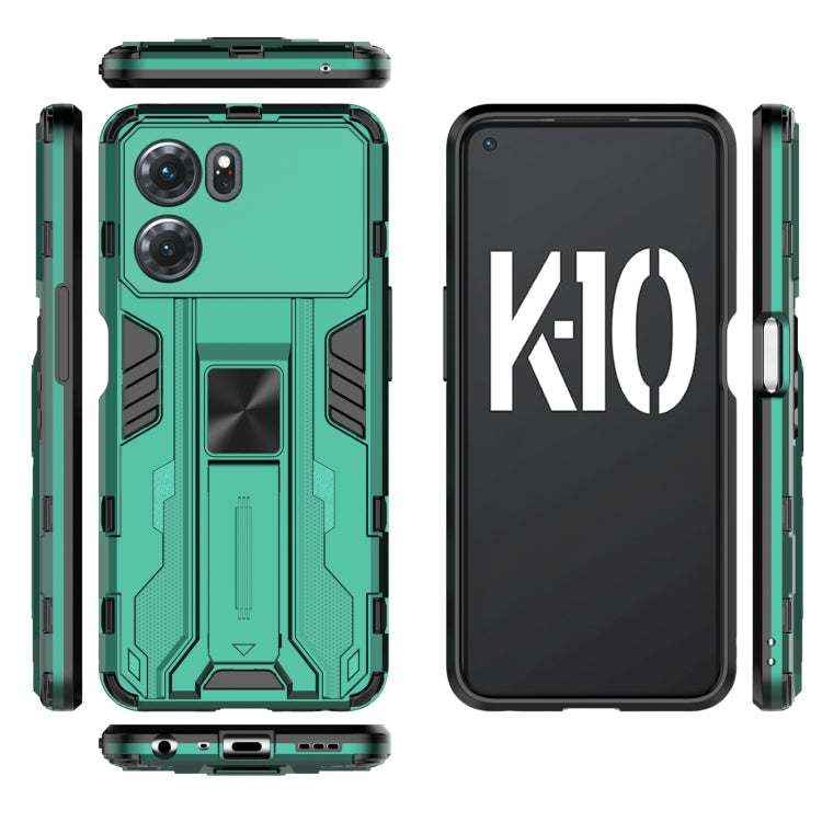 For OPPO K10 5G Supersonic PC + TPU Shock-proof Protective Phone Case with Holder
