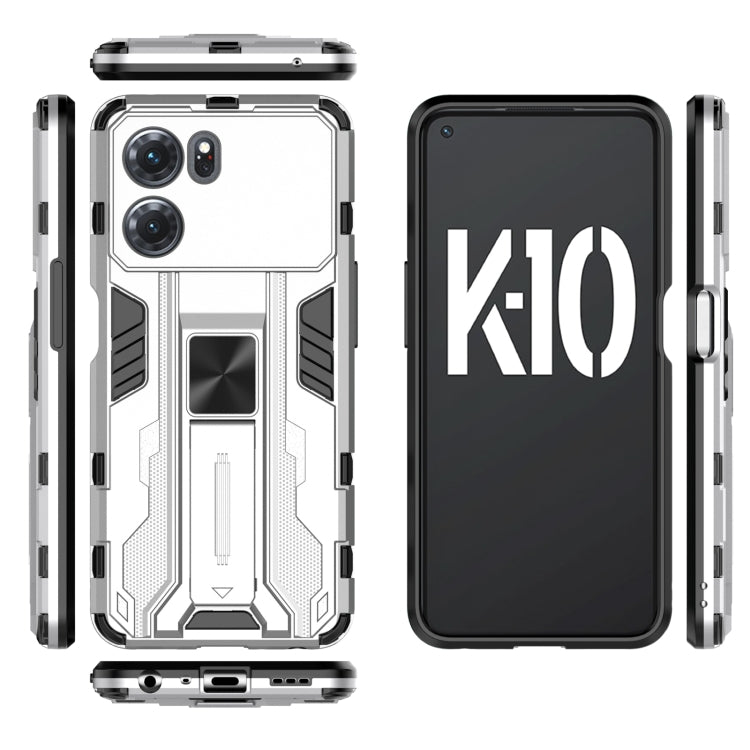 For OPPO K10 5G Supersonic PC + TPU Shock-proof Protective Phone Case with Holder