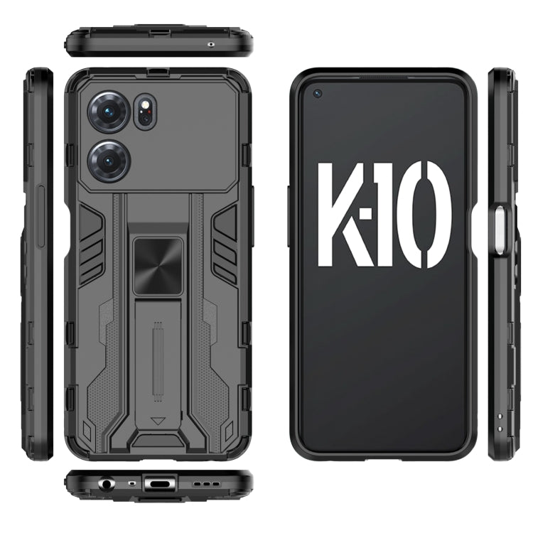 For OPPO K10 5G Supersonic PC + TPU Shock-proof Protective Phone Case with Holder