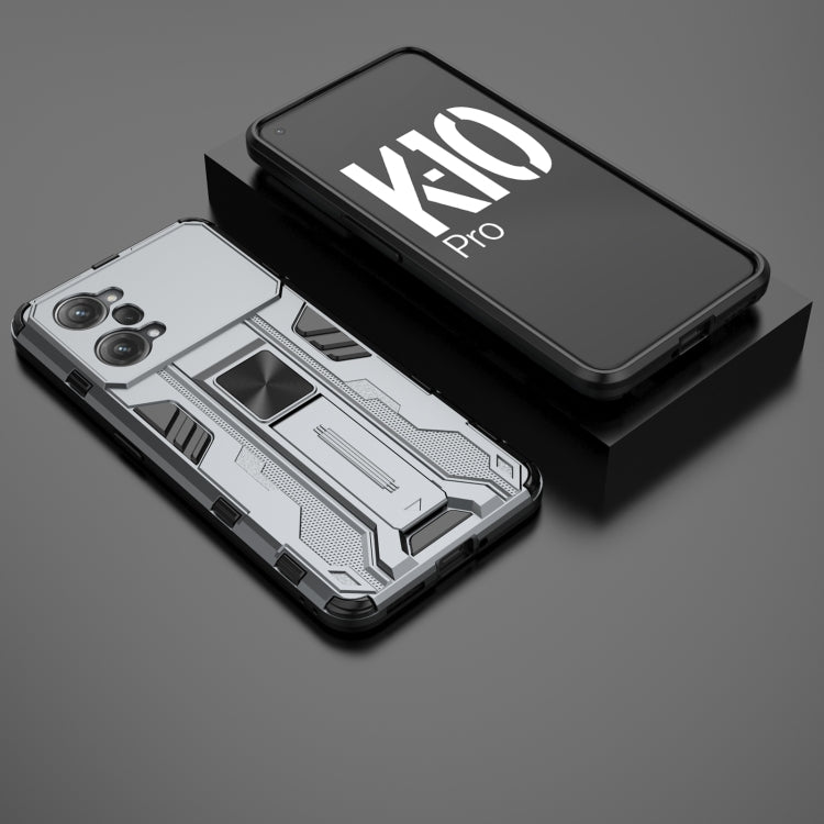 For OPPO K10 Pro Supersonic PC + TPU Shock-proof Protective Phone Case with Holder
