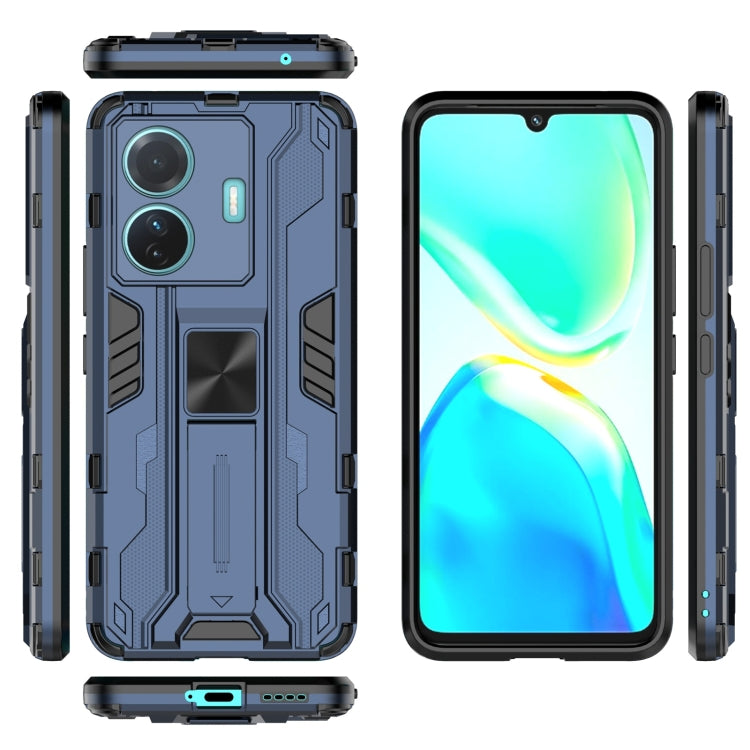 For vivo S15e Supersonic PC + TPU Shock-proof Protective Phone Case with Holder
