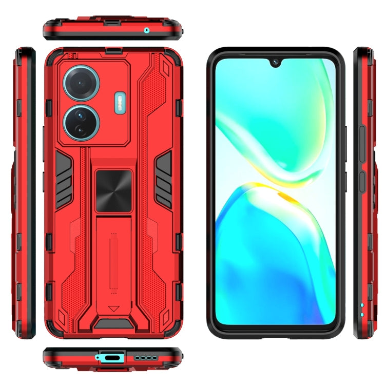 For vivo S15e Supersonic PC + TPU Shock-proof Protective Phone Case with Holder