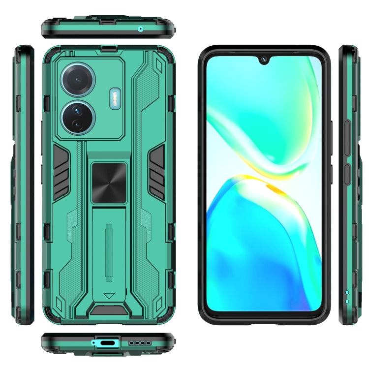 For vivo S15e Supersonic PC + TPU Shock-proof Protective Phone Case with Holder