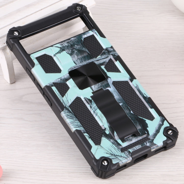 For Google Pixel 6a Camouflage Armor TPU + PC Magnetic Holder Phone Case