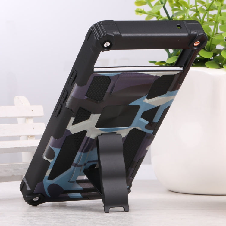 For Google Pixel 6a Camouflage Armor TPU + PC Magnetic Holder Phone Case