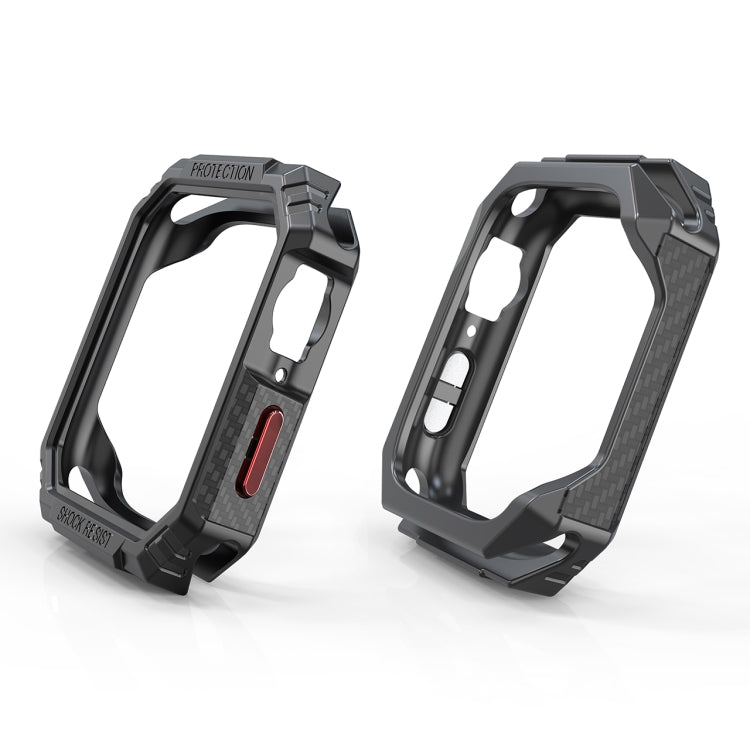 Carbon Fiber Contrast Color Protective Case For Apple Watch Series 8 / 7 41mm