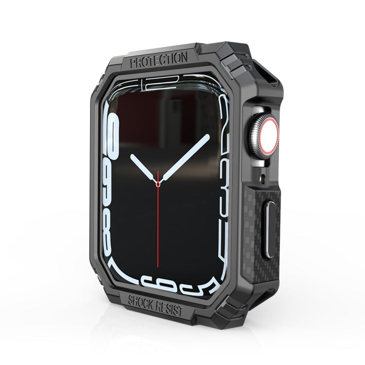 Carbon Fiber Contrast Color Protective Case For Apple Watch Series 8 / 7 41mm