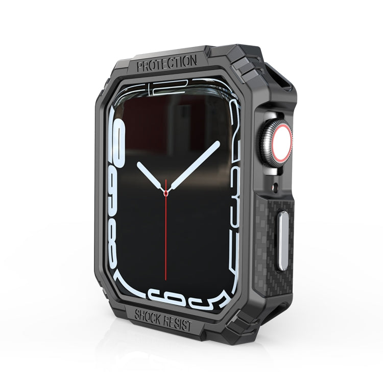 Carbon Fiber Contrast Color Protective Case For Apple Watch Series 8 / 7 41mm