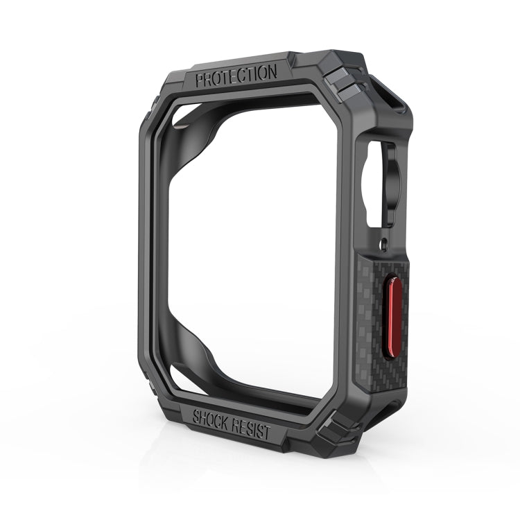 Carbon Fiber Contrast Color Protective Case For Apple Watch Series 8 / 7 45mm