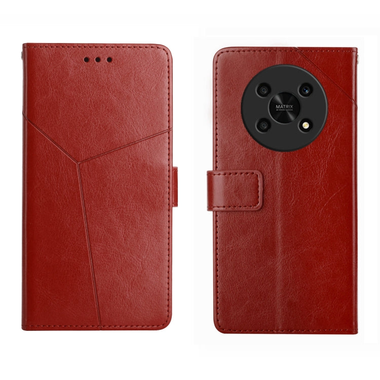 For Honor Magic4 Lite 5G Y Stitching Horizontal Flip Leather Phone Case