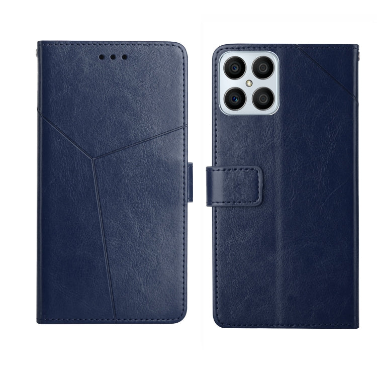 For Honor X8 Y Stitching Horizontal Flip Leather Phone Case