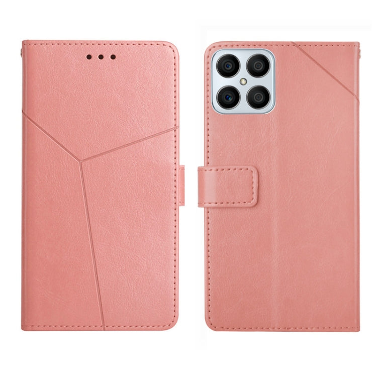 For Honor X8 Y Stitching Horizontal Flip Leather Phone Case