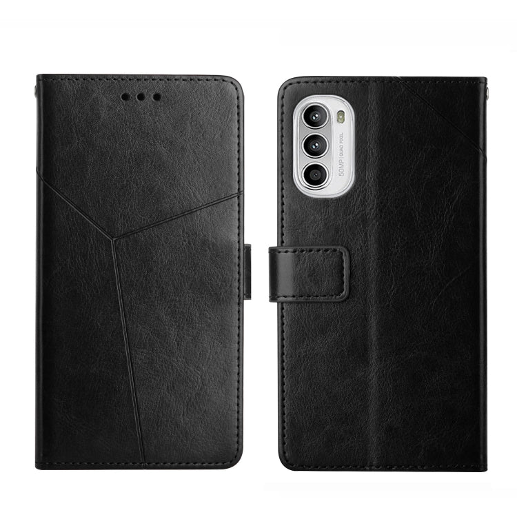 For Motorola Moto G82 Y Stitching Horizontal Flip Leather Phone Case