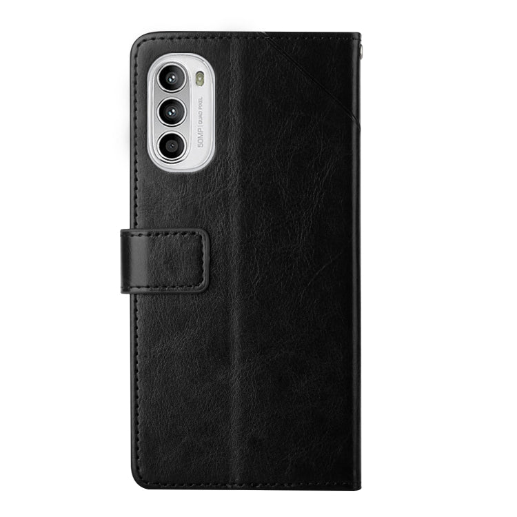 For Motorola Moto G82 Y Stitching Horizontal Flip Leather Phone Case