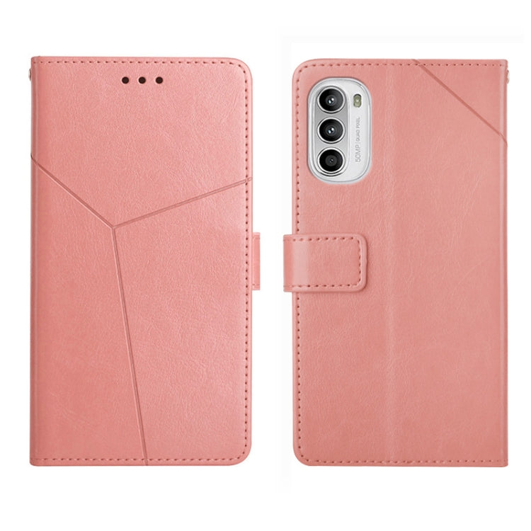 For Motorola Moto G82 Y Stitching Horizontal Flip Leather Phone Case