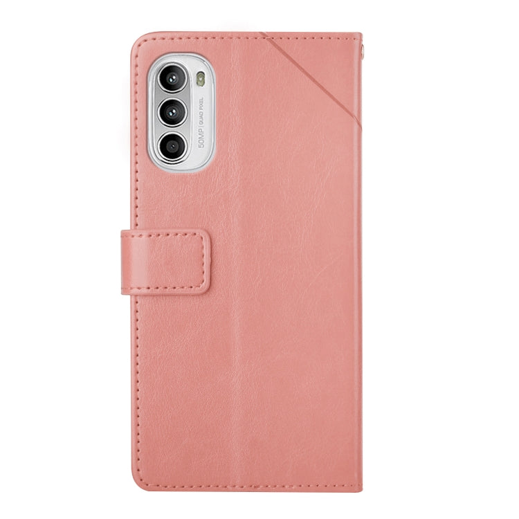 For Motorola Moto G82 Y Stitching Horizontal Flip Leather Phone Case