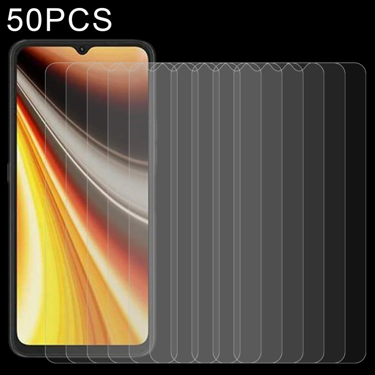 50 PCS 0.26mm 9H 2.5D Tempered Glass Film For UMIDIGI Power 7 Max