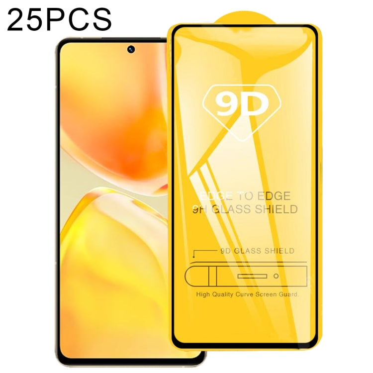25 PCS 9D Full Glue Screen Tempered Glass Film For vivo S15