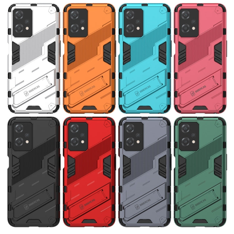 For OnePlus Nord CE 2 Lite 5G/Realme 9 Pro Punk Armor 2 in 1 Shockproof Phone Case with Invisible Holder