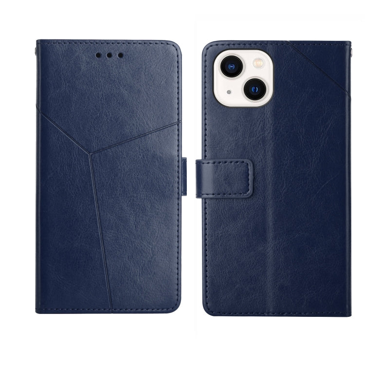For iPhone 14 Y Stitching Horizontal Flip Leather Phone Case
