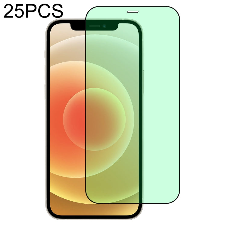 For iPhone 12 / 12 Pro 25pcs Green Light Eye Protection Tempered Glass Film