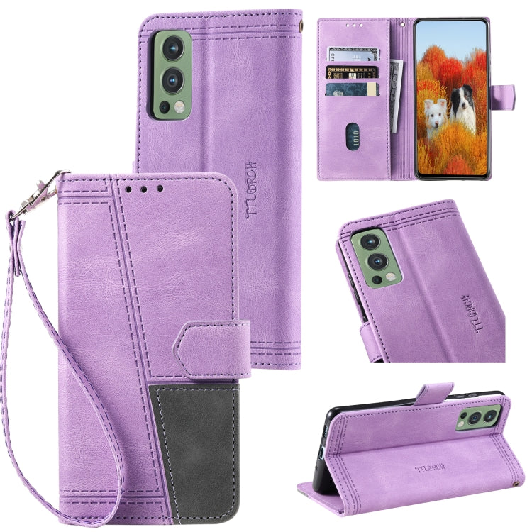 For OnePlus Nord 2 5G Splicing Leather Phone Case