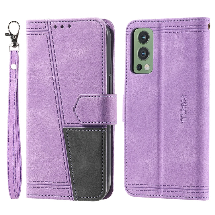 For OnePlus Nord 2 5G Splicing Leather Phone Case