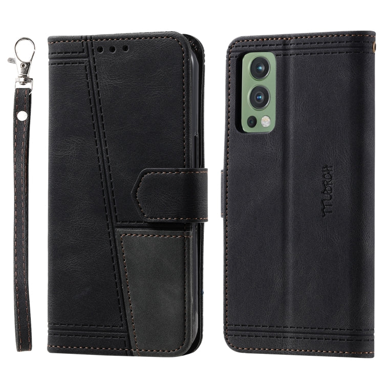 For OnePlus Nord 2 5G Splicing Leather Phone Case