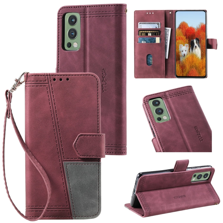 For OnePlus Nord 2 5G Splicing Leather Phone Case