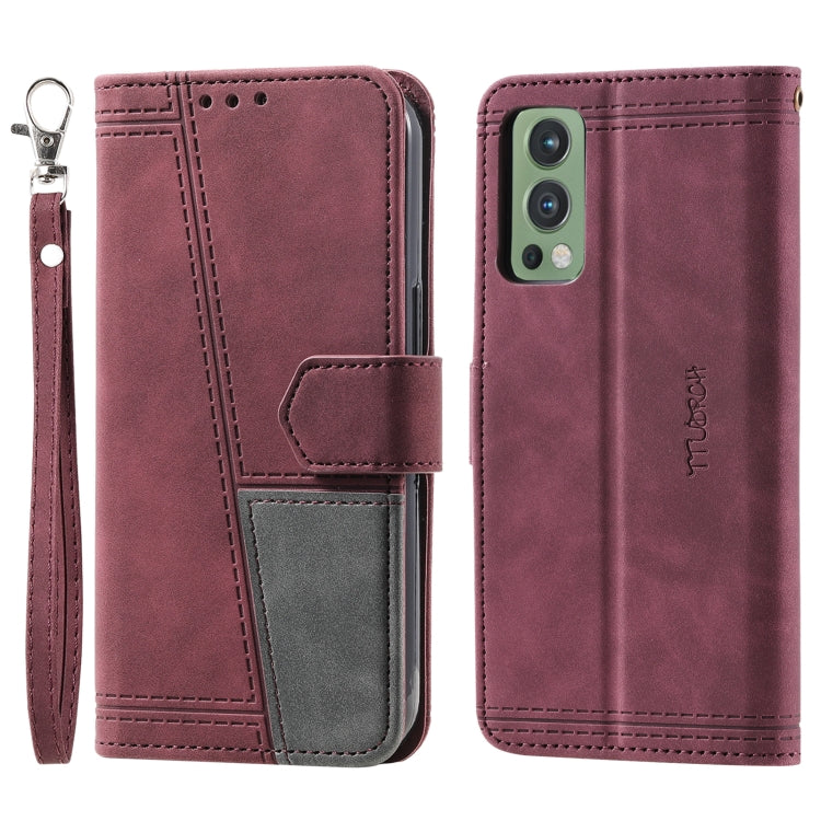 For OnePlus Nord 2 5G Splicing Leather Phone Case