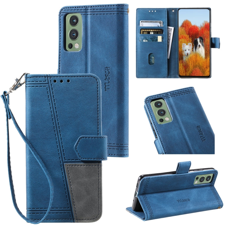 For OnePlus Nord 2 5G Splicing Leather Phone Case