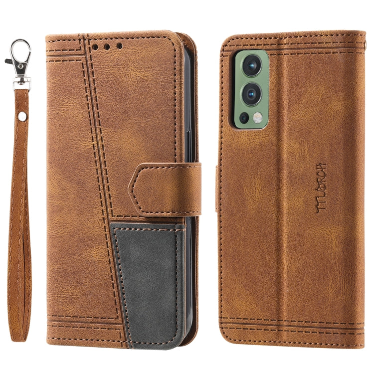For OnePlus Nord 2 5G Splicing Leather Phone Case