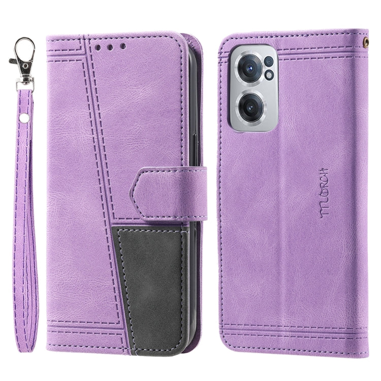 For OnePlus Nord CE 2 5G Splicing Leather Phone Case