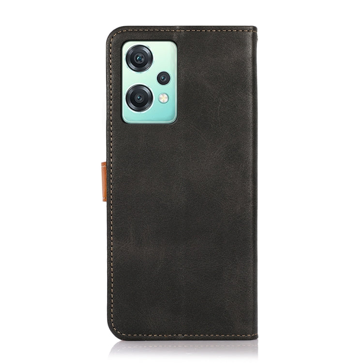 For OnePlus Nord CE 2 Lite 5G KHAZNEH Dual-color Cowhide Texture Leather Phone Case