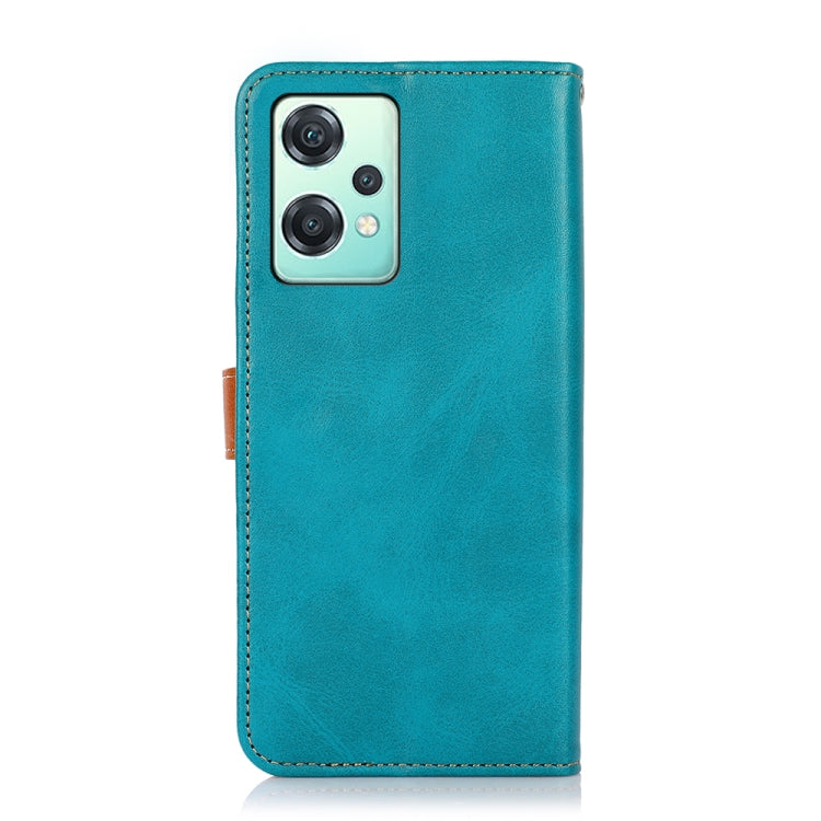 For OnePlus Nord CE 2 Lite 5G KHAZNEH Dual-color Cowhide Texture Leather Phone Case