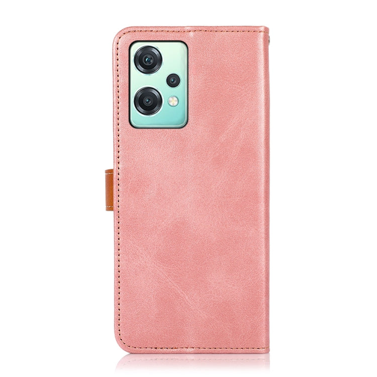 For OnePlus Nord CE 2 Lite 5G KHAZNEH Dual-color Cowhide Texture Leather Phone Case