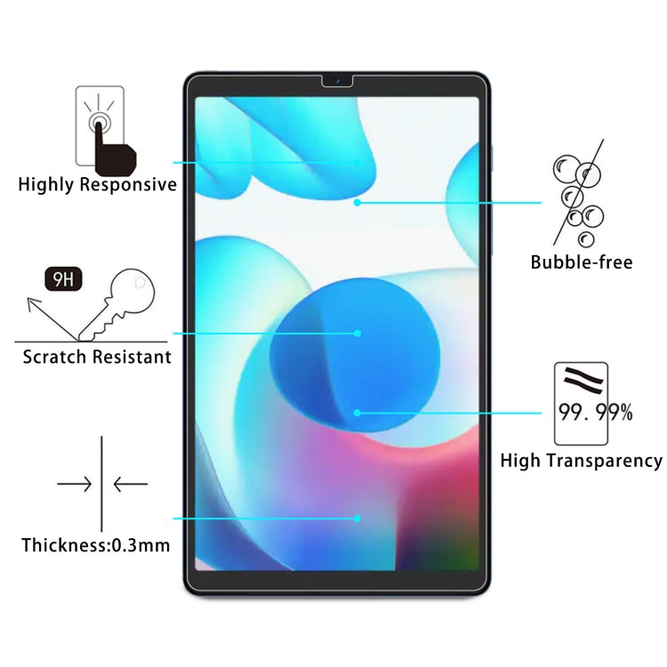 2 PCS 9H 2.5D Explosion-proof Tempered Tablet Glass Film For Realme Pad Mini