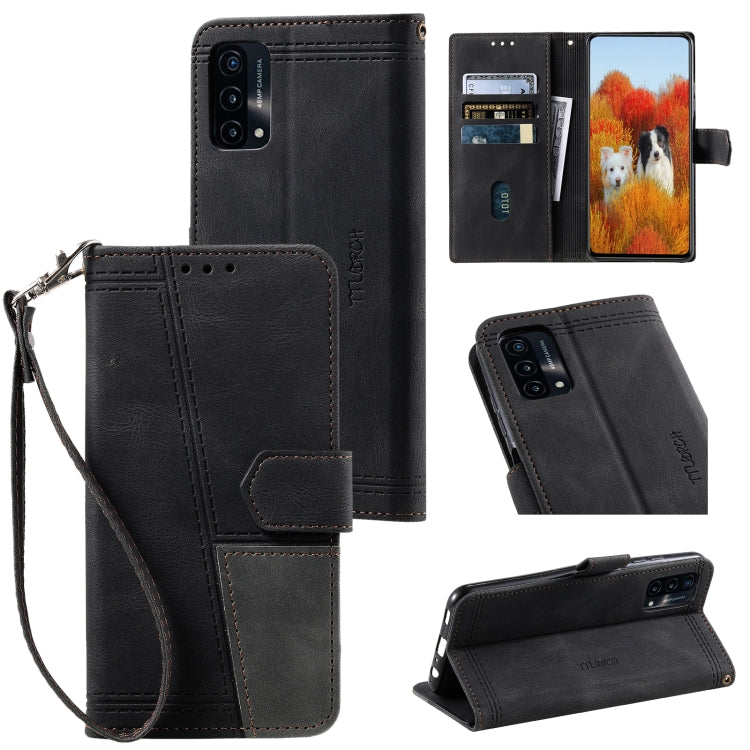 For OPPO A93 5G Splicing Leather Phone Case