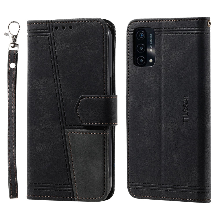 For OPPO A93 5G Splicing Leather Phone Case
