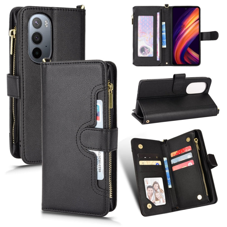 For Motorola Edge 30/Edge 30 Pro/Edge+ 2022 Litchi Texture Zipper Leather Phone Case