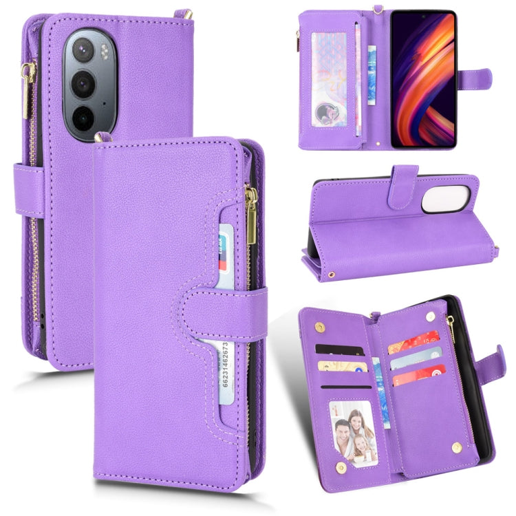 For Motorola Edge 30/Edge 30 Pro/Edge+ 2022 Litchi Texture Zipper Leather Phone Case