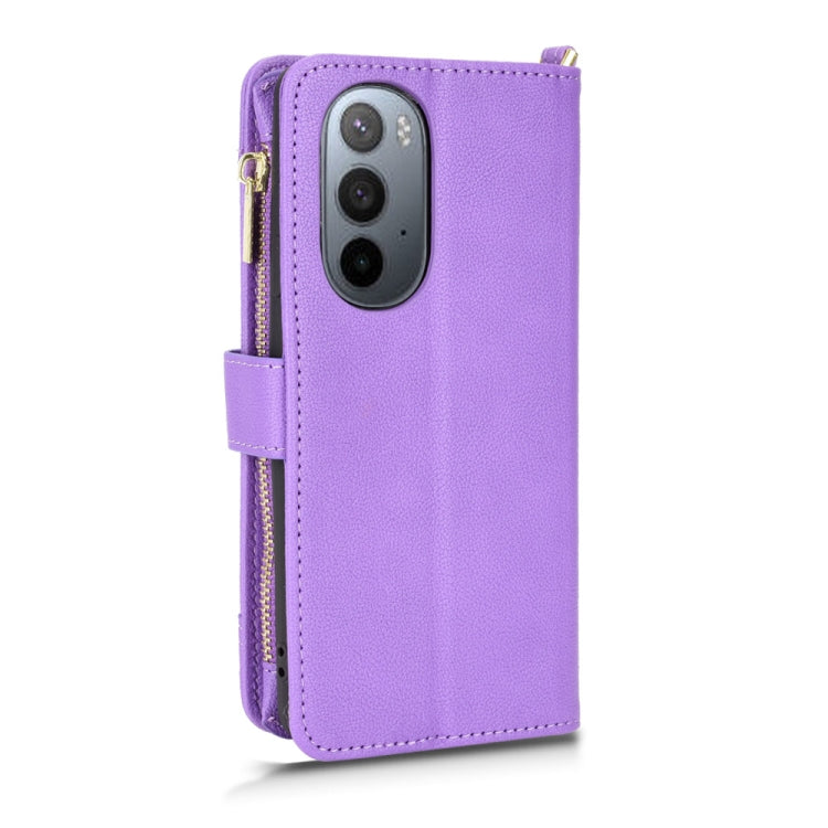 For Motorola Edge 30/Edge 30 Pro/Edge+ 2022 Litchi Texture Zipper Leather Phone Case