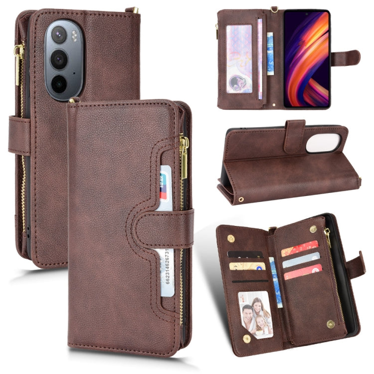 For Motorola Edge 30/Edge 30 Pro/Edge+ 2022 Litchi Texture Zipper Leather Phone Case