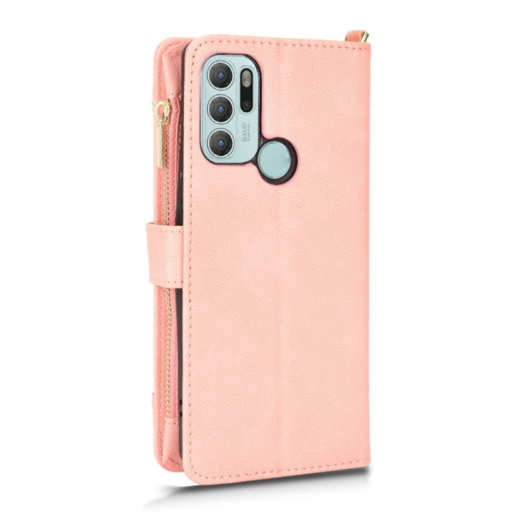 For Motorola Moto G60s Litchi Texture Zipper Leather Phone Case
