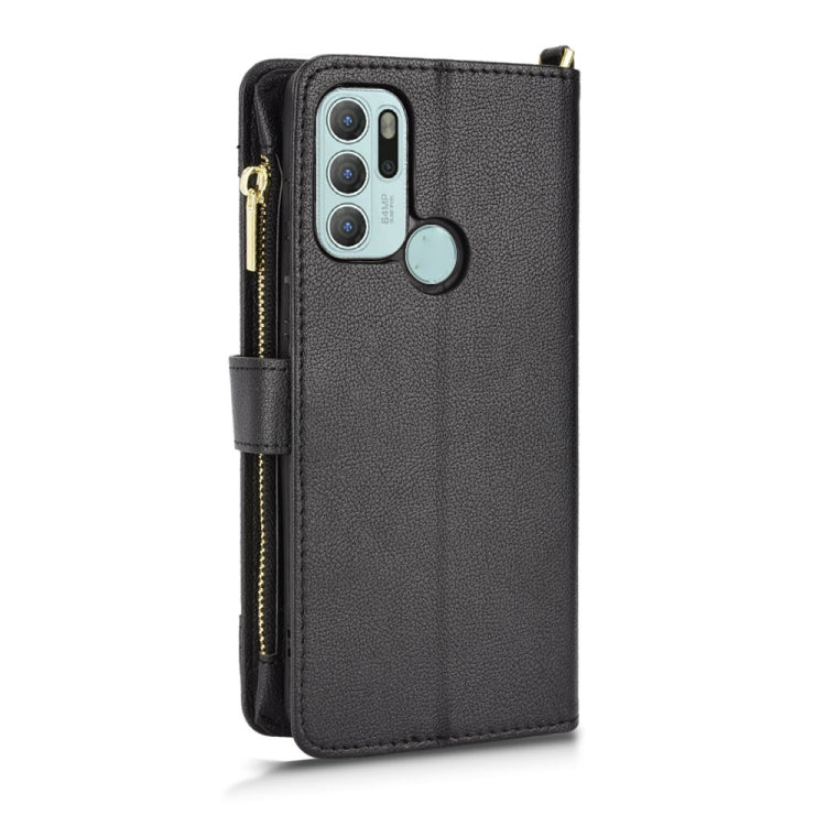 For Motorola Moto G60s Litchi Texture Zipper Leather Phone Case
