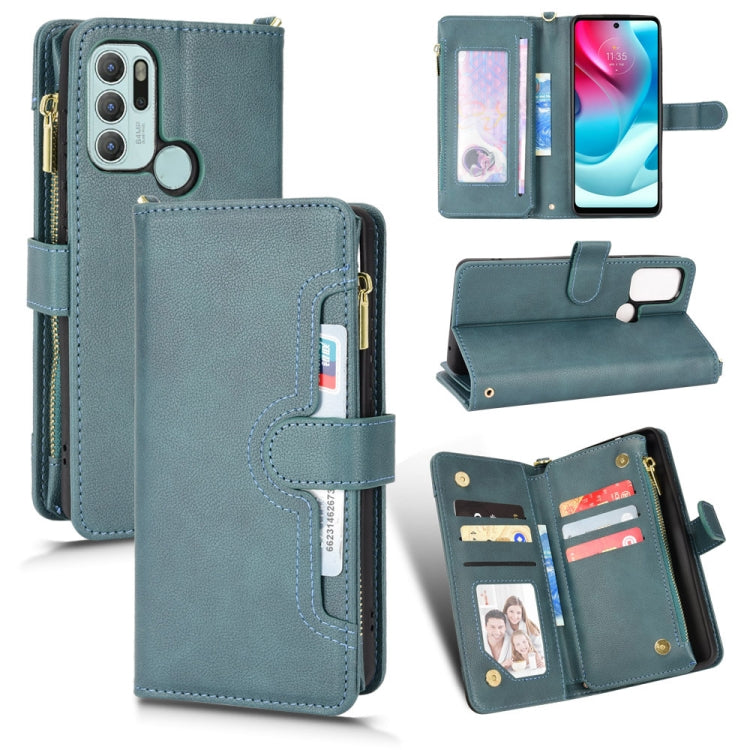 For Motorola Moto G60s Litchi Texture Zipper Leather Phone Case