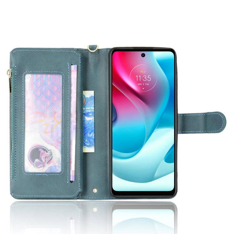 For Motorola Moto G60s Litchi Texture Zipper Leather Phone Case