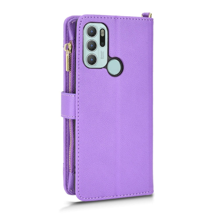 For Motorola Moto G60s Litchi Texture Zipper Leather Phone Case